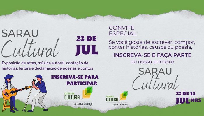 Centro de Cultura de Quedas do Iguaçu realiza Sarau Cultural